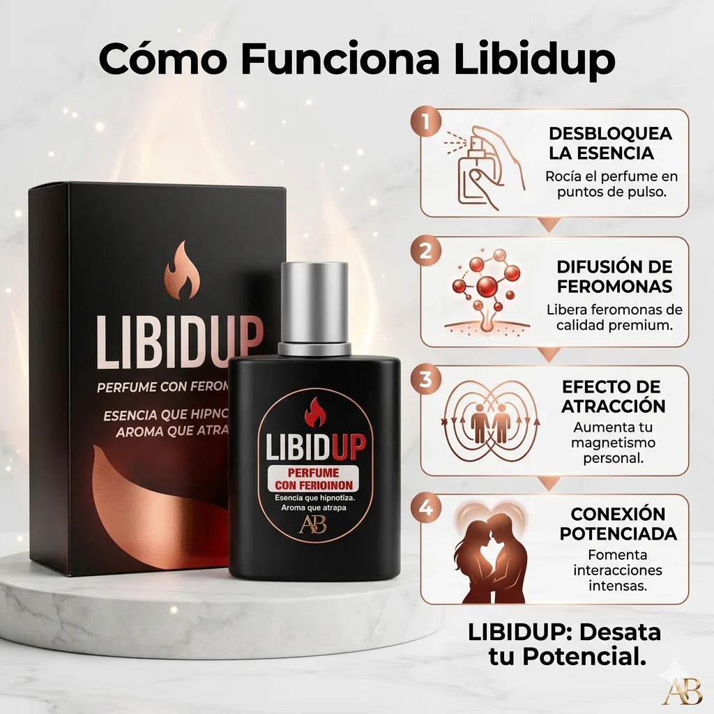 PERFUME VIRAL CON FEROMONAS LIBIDUP (HOMBRE)
